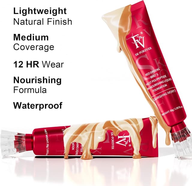 Detalle de FV Base Maquillaje Hidratante 💧 Natural & Larga Duración, 30g