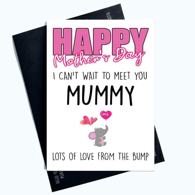 Detalle de Mother’s Day Card from The Bump Mummy to Be Can’t Wait to Meet You Cards (PC1002), A5