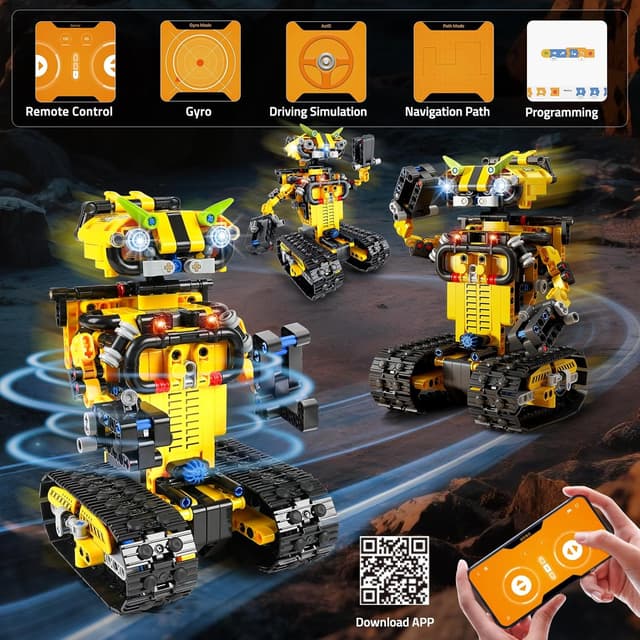 Thumbnail 5 de HiWEEGO 730 Teile ferngesteuerter Roboter đ€