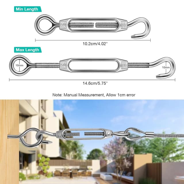 Thumbnail 1 de DIYLAND M4 Stainless Steel Turnbuckles