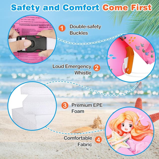 Thumbnail 2 de MoKo Swim Arm Band Pink Mermaid