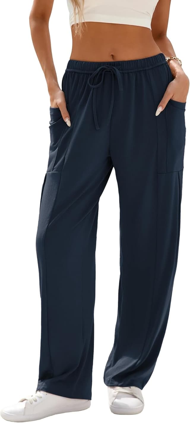 Detalle de Famulily Ladies Elasticated Waist Long Leg Joggers with Drawstring and Pockets