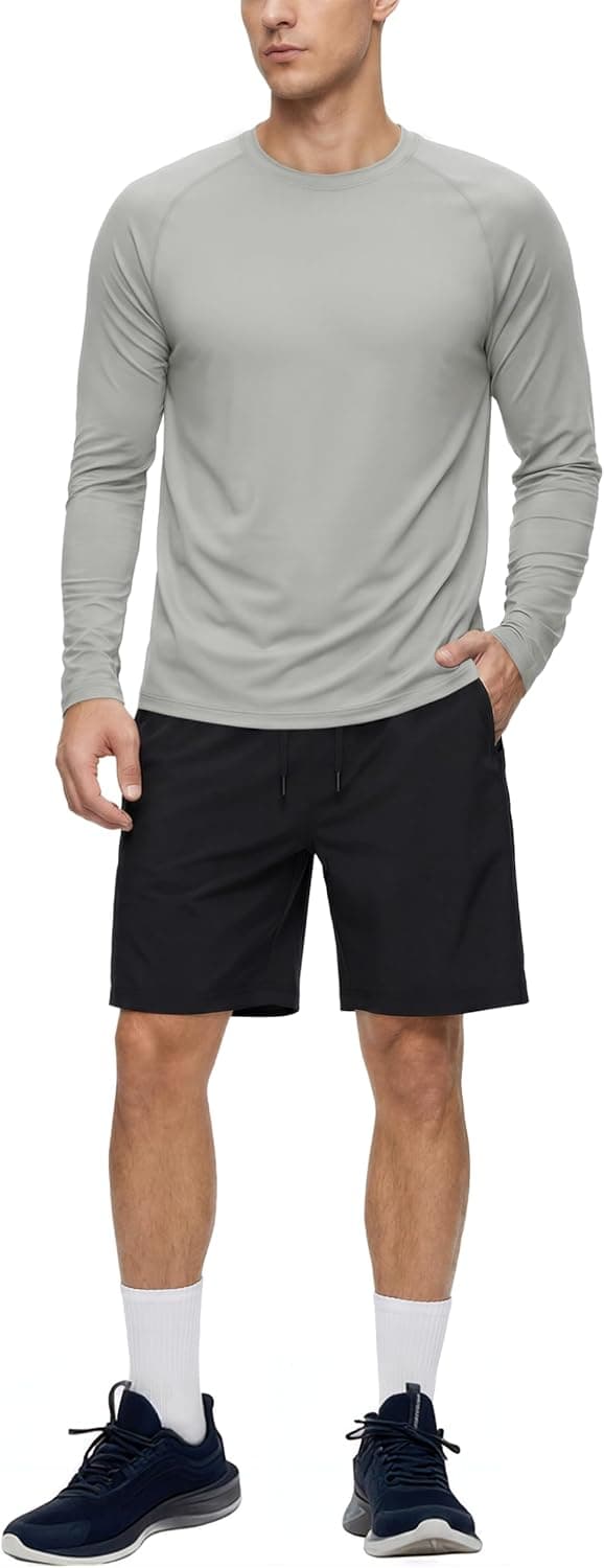 Detalle de TACVASEN Herren UPF 50+ UV-Schutz Langarmshirt (Rashguard) für Outdoor