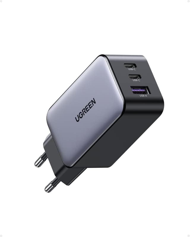 Detalle 2 de UGREEN Nexode 65W caricabatterie USB-C 3 porte ⚡