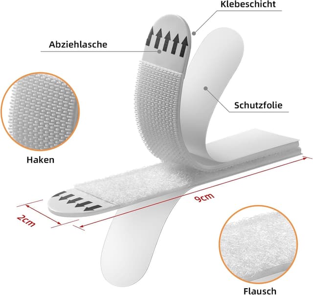 Detalle 2 de Trilancer Aufhängestreifen 20 Paare 🖼