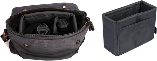 Detalle de S-Zone wasserdichte stoßfeste faltbare Kameratasche für DSLR/SLR/TLR & Objektiv (grau)