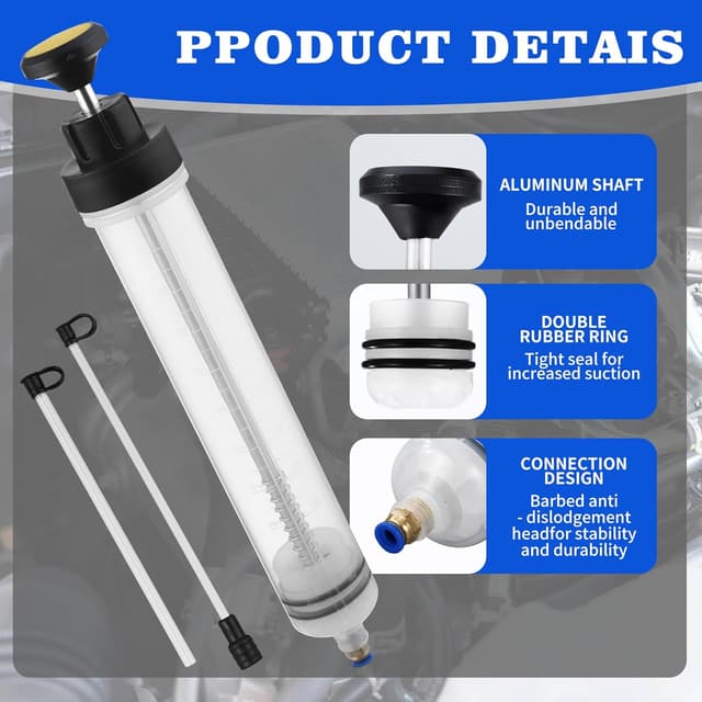 Detalle 2 de 500ml Ölabsaugspritze 500 ml Ölabsaugpumpe 🛠
