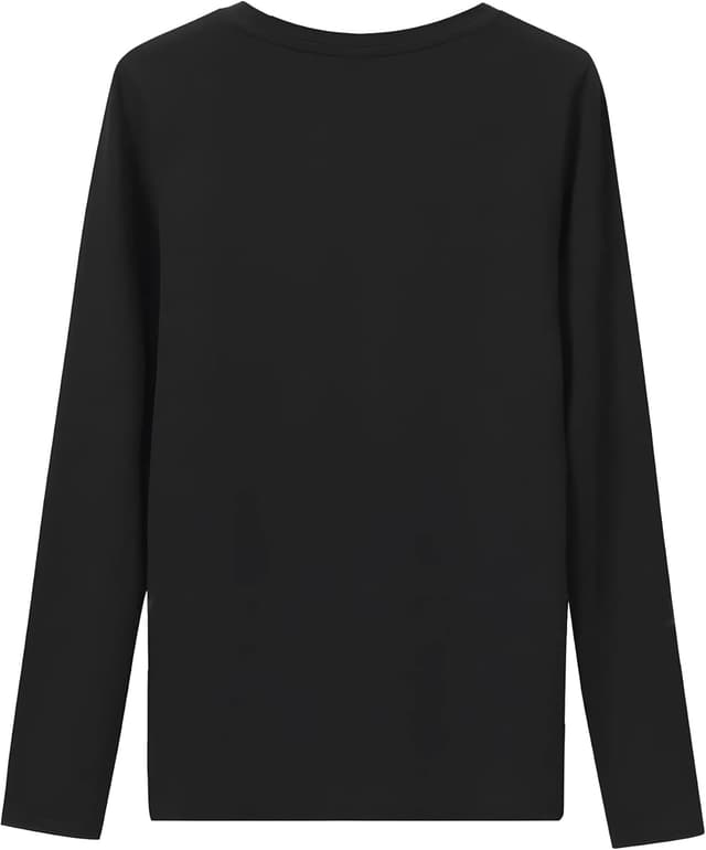 Detalle 2 de LiKing Maglietta donna a maniche lunghe con scollo tondo in cotone, 3 paia (3er pack) 6151