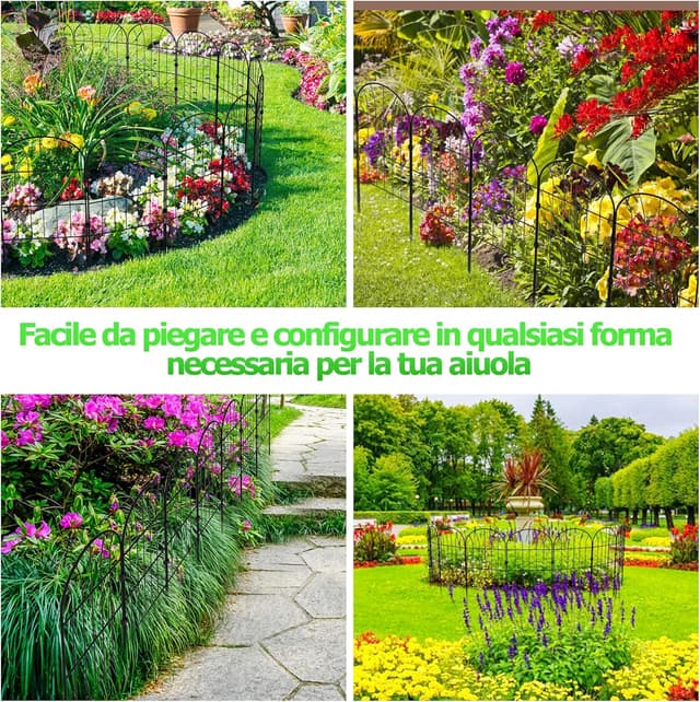 Thumbnail 4 de Recinzione Giardino in Metallo 60 cm 10 pannelli