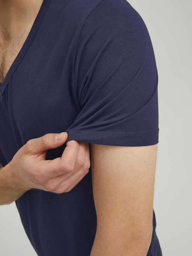 Detalle de Jack & Jones T-Shirt basic col en V à manches courtes