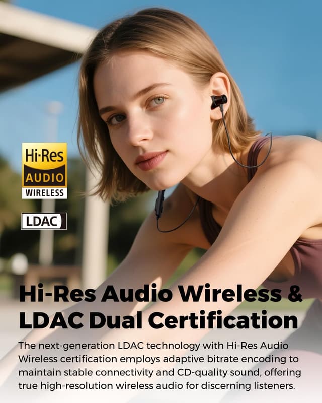 Detalle 2 de SoundPEATS Q40 HD neckband LDAC, 20H