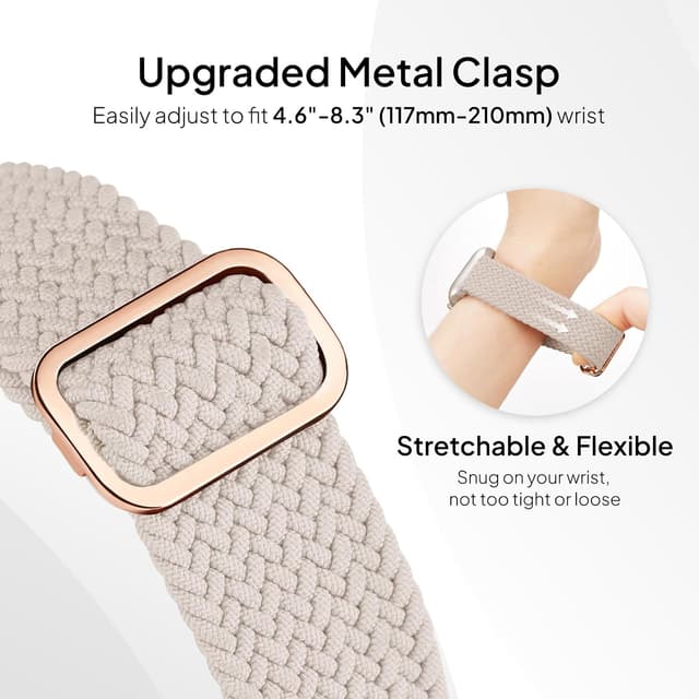Detalle 2 de Braided Stretchy Solo Loop Apple Watch Band 4-Pack