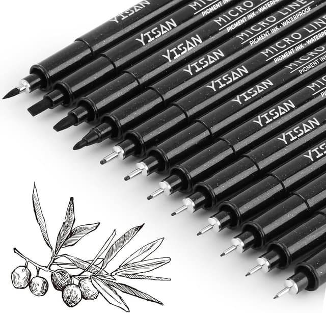 Detalle de YISAN 12 Fineliner Set ✏