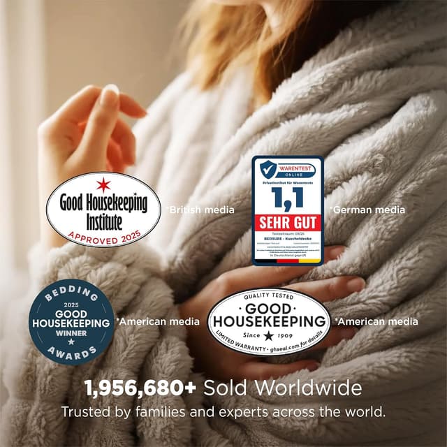 Detalle 2 de Bedsure Fleece Throw Blanket 130x170 cm