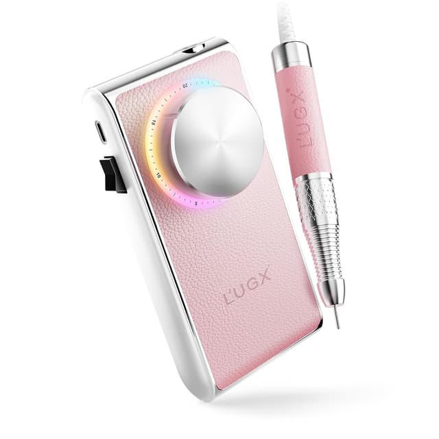 Detalle de L'UGX Professional Cordless Nail Drill (30000RPM) – Rechargeable Electric E-File Kit for Acrylic & Gel