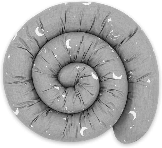 Detalle de Totsy Baby Seitenschläferkissen & Bettschlange (Body Pillow) – lange Kopf- und Nackenrolle aus Baumwolle