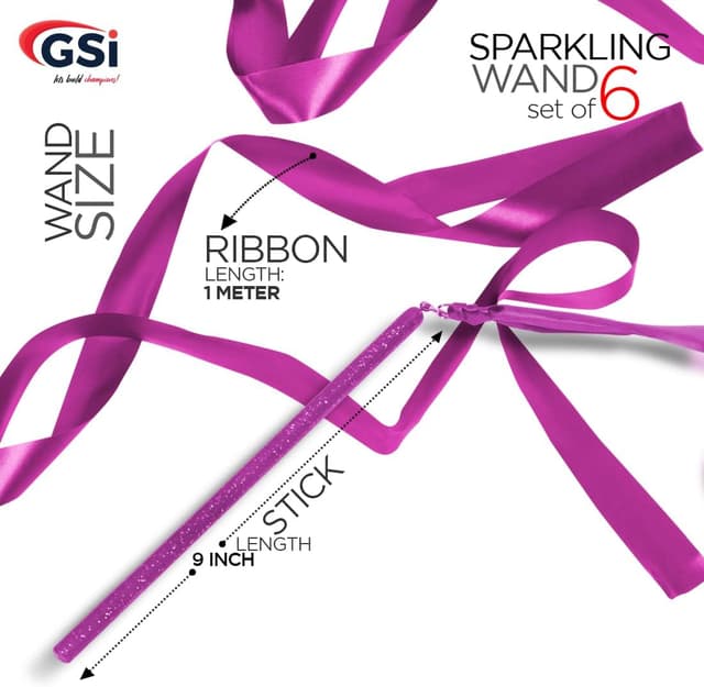 Thumbnail 2 de GSi Multicolor Sparkling Ribbon Wands 6-pack