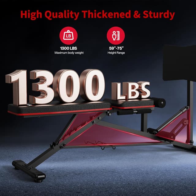 Detalle 2 de PASYOU Leg Press Machine with Adjustable Weight Bench & Leg Extension (1300LBS capacity)