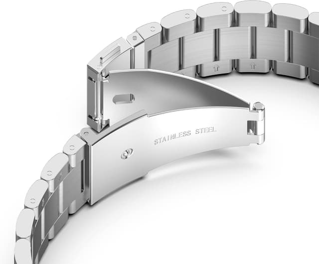 Detalle 2 de INF stainless steel strap, 22mm black