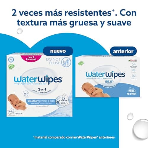 Detalle de WaterWipes Sensitive+ 1080 unidades