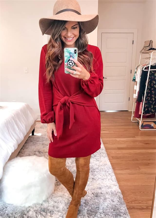 Detalle 2 de PRETTYGARDEN Spring Lantern Sleeve Dress 2026