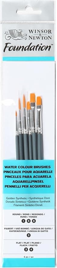 Imagen de Winsor & Newton Foundation Pinceles Acuarela, Set de 6 🎨 en OfertitasTOP
