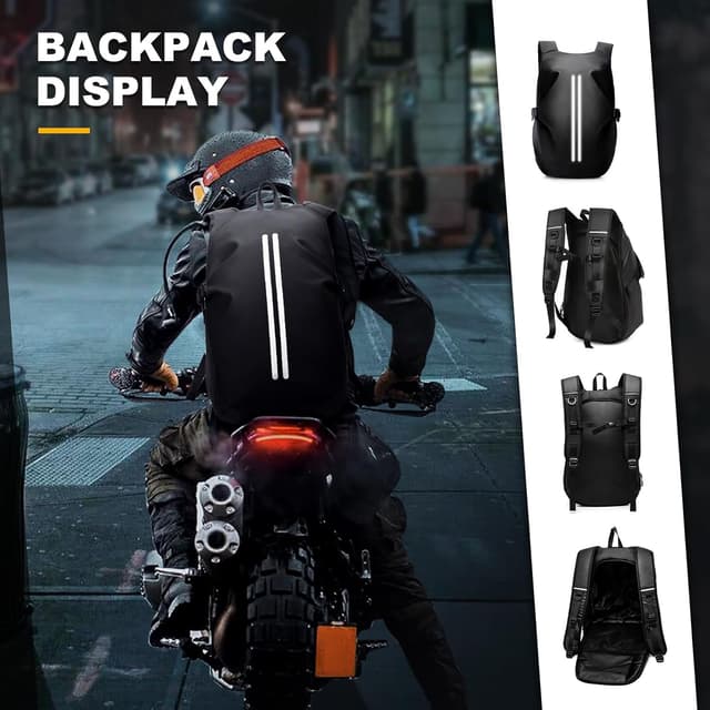 Detalle de WEPLAN Helmrucksack 50 l Motorradrucksack