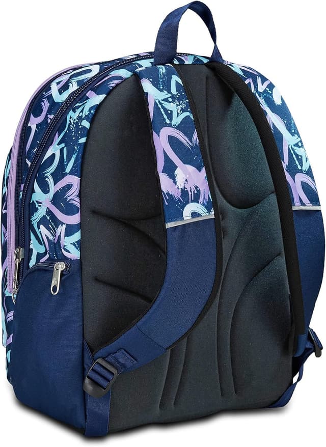 Detalle de Seven Zaino Scuola Advanced Detach Viola Blu – Crystal Purple, doppio scomparto con tasca staccabile e tasca porta PC