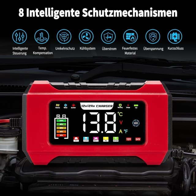 Detalle 2 de HAUSPROFI 15A Autobatterieladegerät 12V/24V