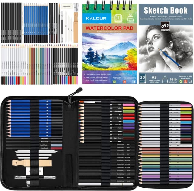 Detalle de Kalour 76pc Art Set for Beginners
