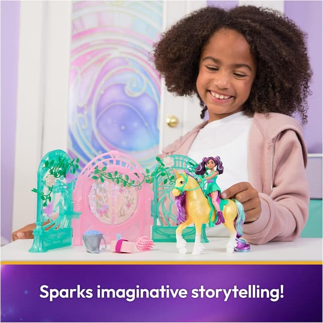 Detalle de Unicorn Academy Ava Doll & Color-Change Leaf Stall Playset by Unicorn Academy