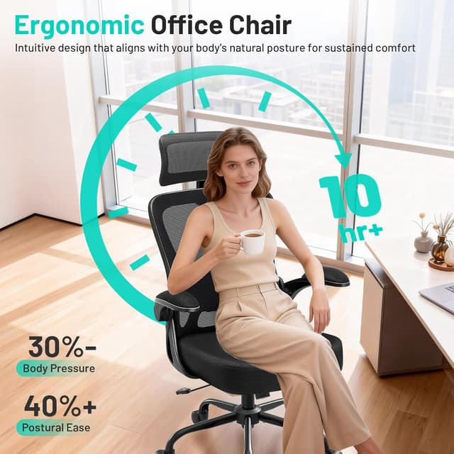 Thumbnail 5 de AreShark Office Chair Ergonomic 300 lb capacity
