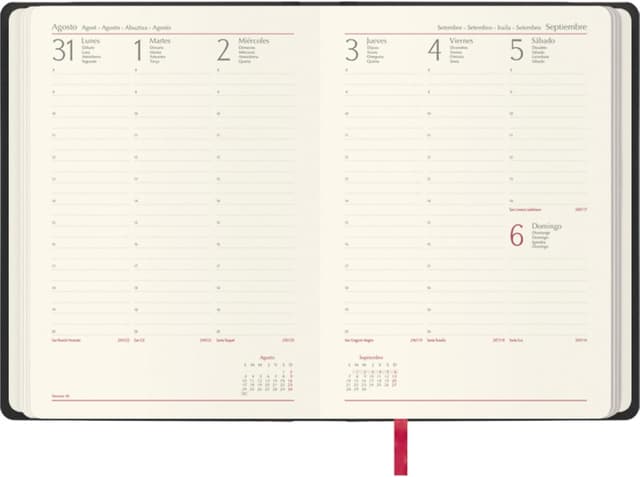 Detalle de DOHE Agenda 2026 – Wochenansicht vertikal, Hardcover, 17×24 cm, 12 Monate (Januar bis Dezember) – Manaos Schwarz