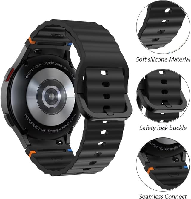 Detalle 2 de BYISYUE 20mm Silicone Strap for Samsung Galaxy Watch
