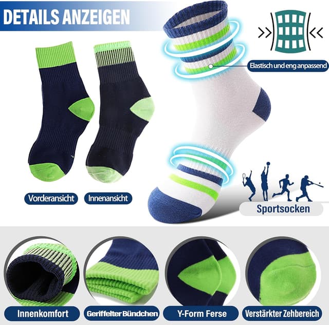 Thumbnail 3 de Welwoos Kinder Sportsocken Laufsocken