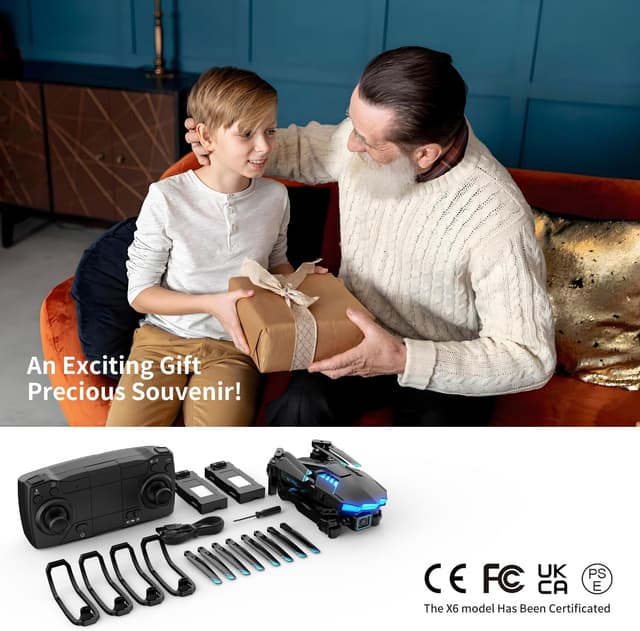 Thumbnail 5 de Drone avec caméra 1080P pour enfant — 35 min de vol