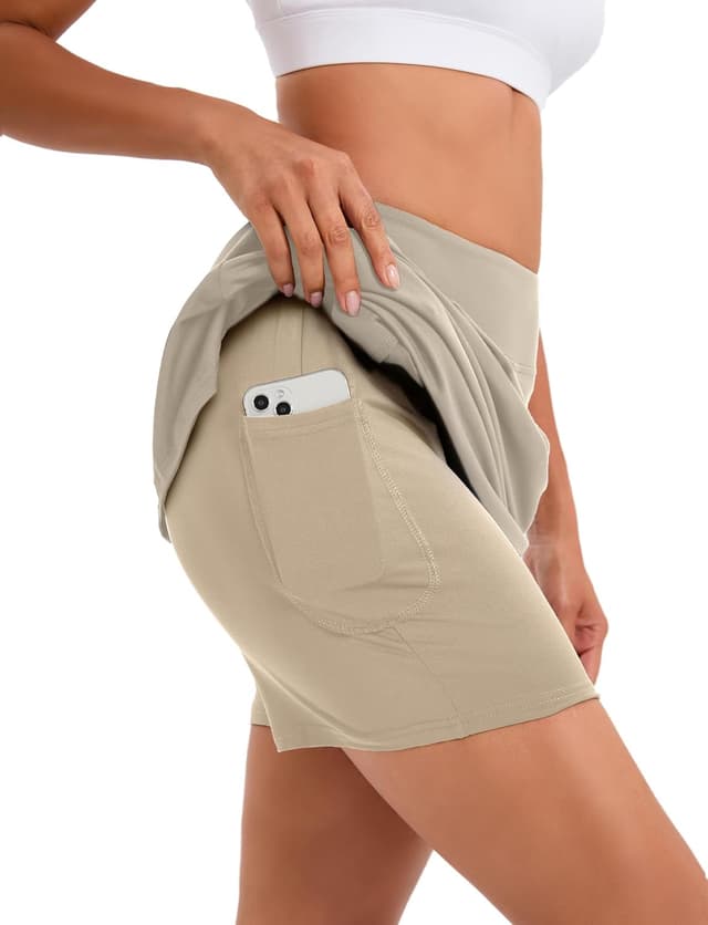 Detalle de Oyamiki Women’s Active Athletic Skort – Lightweight Tennis Skirt for Running, Training, Golf & More