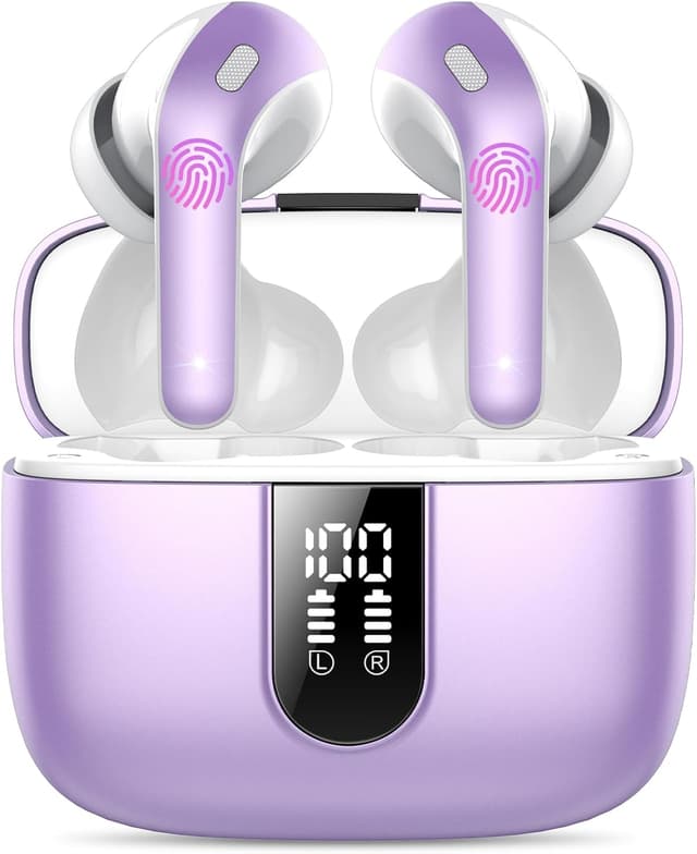 Thumbnail 6 de IKT Auricolari Bluetooth 5.3 in-ear con display LED e microfoni ENC (50 ore) Nero