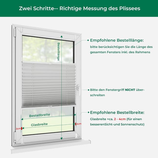 Thumbnail 4 de Allesin Plissee Klemmfix 70x210 cm 🪟