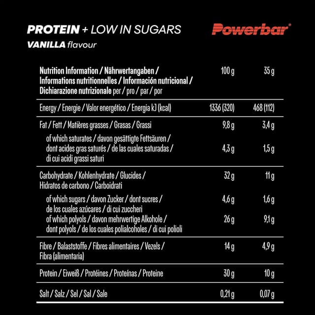 Detalle 2 de Powerbar Protein Plus Vanille 30×35 g Riegel