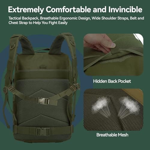 Thumbnail 6 de Delgeo Mochila Táctica 45L Militar 45x30x20cm