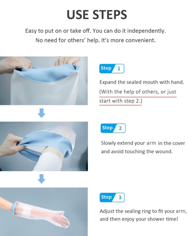 Thumbnail 6 de CureSquad Waterproof Cast Cover Arm for Shower 🩹