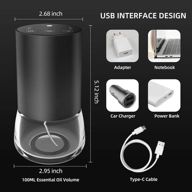 Thumbnail 4 de Difusor aceites esenciales sin agua 100 ml, temporizador