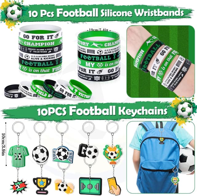 Detalle 2 de Fußball Mitgebsel Kindergeburtstag Junge Party-Set: Flipperspiel, Luftballons, Beutel & mehr