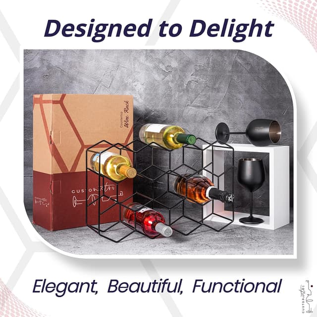 Thumbnail 3 de Gusto Nostro Portabottiglie da Tavolo 14 Bottiglie Nero