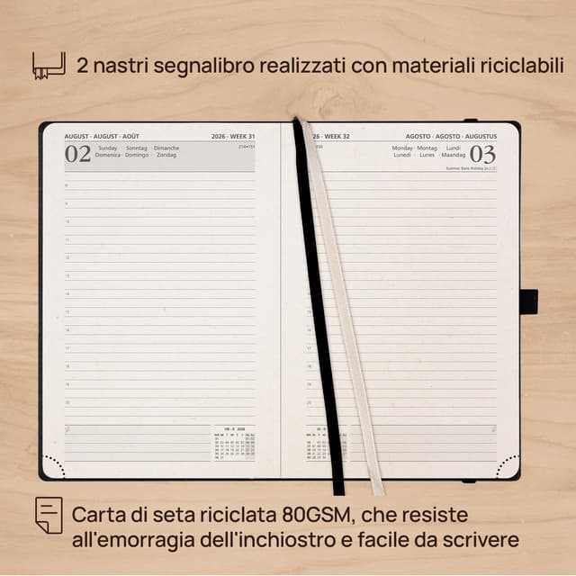 Detalle 2 de POPRUN Agenda 2026 giornaliera 21,5 x 14,5