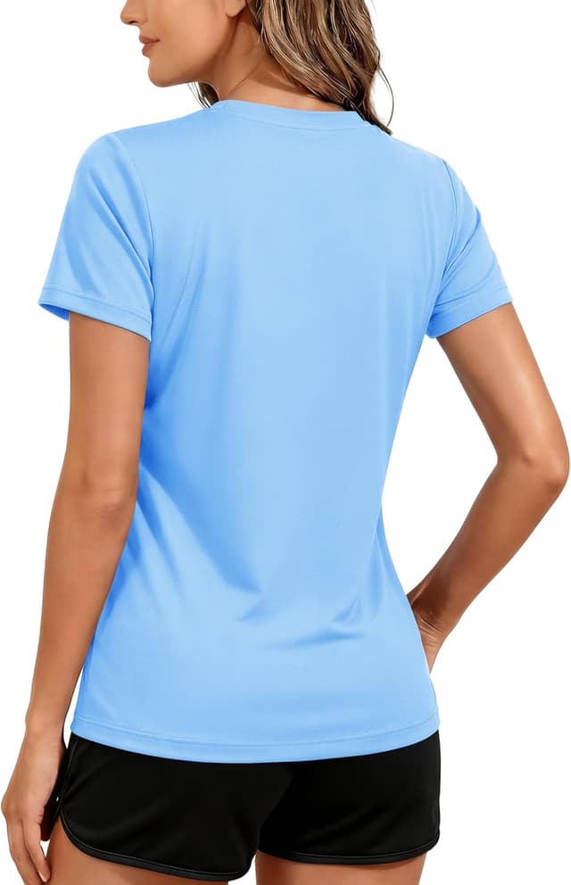 Detalle 2 de TACVASEN women’s short-sleeve outdoor sports T-shirt with quick-dry and UPF 50+ sun protection