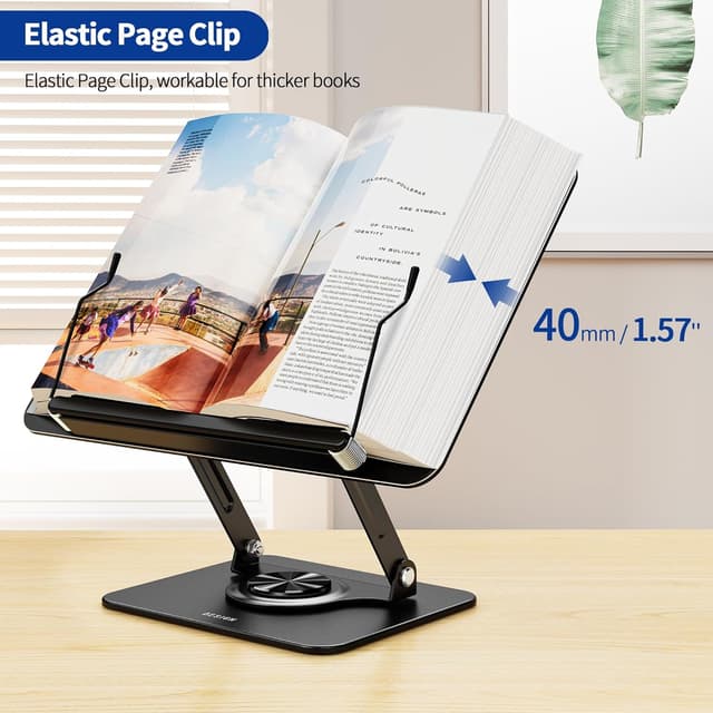 Detalle 2 de BESIGN BS02 soporte para libros ergonómico 360°