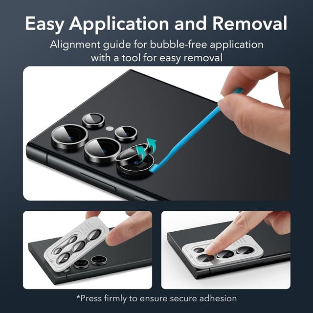 Thumbnail 6 de ESR for Samsung Galaxy S24 Ultra lens protector, 1 set