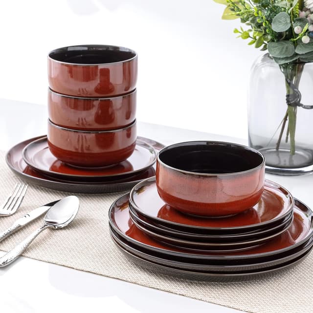 Thumbnail 6 de LERATIO LeRatio Ceramic Dinnerware Sets for 6 (18PCS) with Reactive Glaze